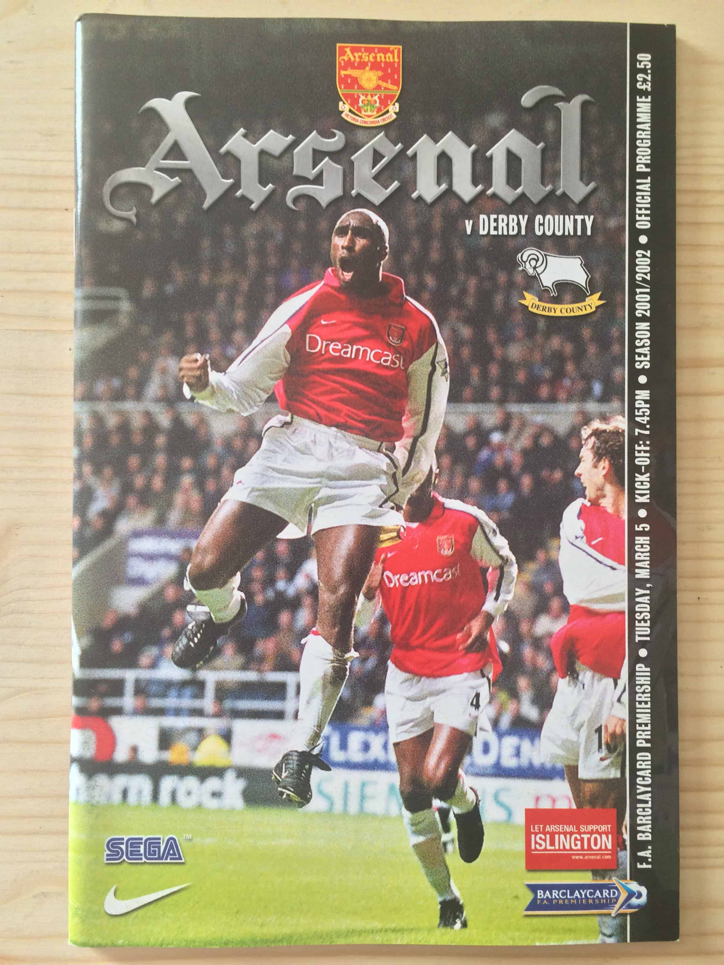 Arsenal FC v Derby County FC